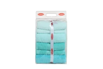 Hobby Badhandduk 70x140 cm 4-pack - Ljusgrön/Grön/Mint - Textil & mattor - Badrumstextilier - Badlakan & badhandduk