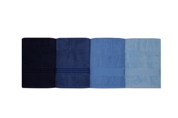 Hobby Badhandduk 70x140 cm 4-pack - Mörkblå/Blå/Ljusblå - Textil & mattor - Badrumstextilier - Badlakan & badhandduk