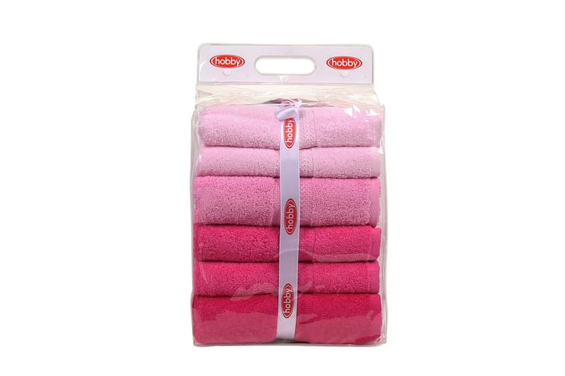 Hobby Badhandduk 70x140 cm 4-pack - Rosa/Ljusrosa - Textil & mattor - Badrumstextilier - Badlakan & badhandduk