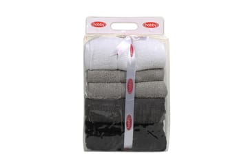 Hobby Badhandduk 70x140 cm 4-pack - Vit/Grå/Mörkgrå/Svart - Textil & mattor - Badrumstextilier - Badlakan & badhandduk