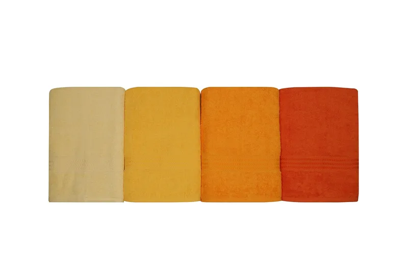 Hobby Badhandduk 70x140 cm 4-pack - Gul/Orange - Textil & mattor - Badrumstextilier - Badlakan & badhandduk