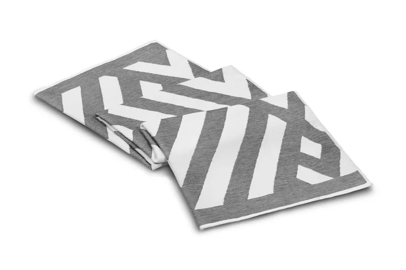 Morghyn Strandhandduk - Grå/Vit - Textil & mattor - Badrumstextilier - Badlakan & badhandduk