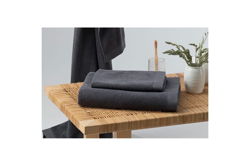 Badlakan Enzo Frotté 90 x 150 cm - Blå - Textil & mattor - Badrumstextilier - Handduk