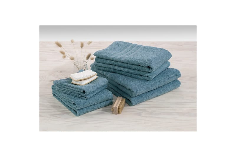 Duschhandduk Basic Frotté 65 x 130 cm - Blå - Textil & mattor - Badrumstextilier - Handduk