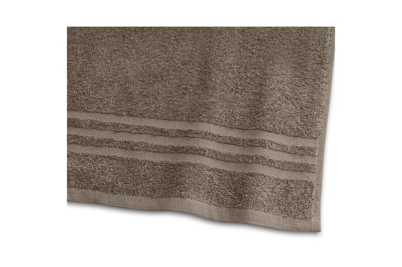 Duschhandduk Basic Frotté 65 x 130 cm - Brun - Textil & mattor - Badrumstextilier - Handduk