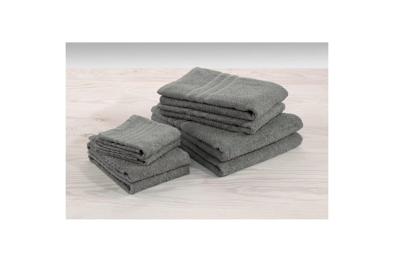 Duschhandduk Basic Frotté 65 x 130 cm - Grå - Textil & mattor - Badrumstextilier - Handduk