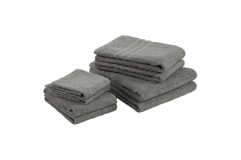 Duschhandduk Basic Frotté 65 x 130 cm - Grå - Textil & mattor - Badrumstextilier - Handduk