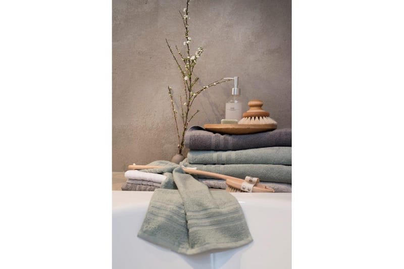 Duschhandduk Basic Frotté 65 x 130 cm - Grön - Textil & mattor - Badrumstextilier - Handduk
