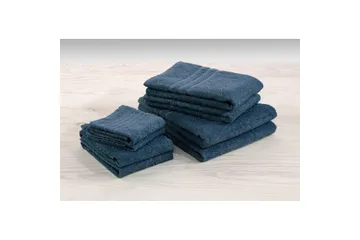 Duschhandduk Basic Frotté 65 x 130 cm - Marinblå - Textil & mattor - Badrumstextilier - Handduk