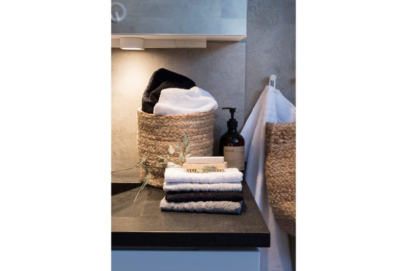 Duschhandduk Basic Frotté 65 x 130 cm - Svart - Textil & mattor - Badrumstextilier - Handduk