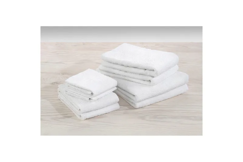 Duschhandduk Basic Frotté 65 x 130 cm - Vit - Textil & mattor - Badrumstextilier - Handduk