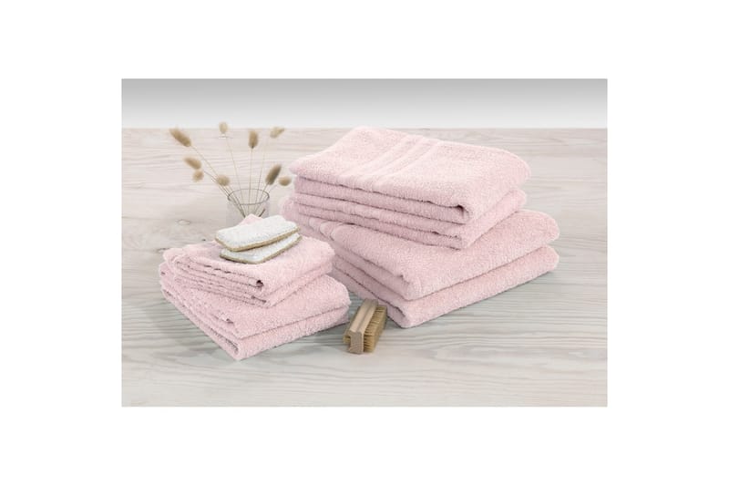 Frotté Basic 50 x 70 cm Rosa - Rosa - Textil & mattor - Badrumstextilier - Handduk