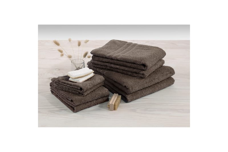 Frotté Basic 90 x 150 cm Brun - Brun - Textil & mattor - Badrumstextilier - Badlakan & badhandduk