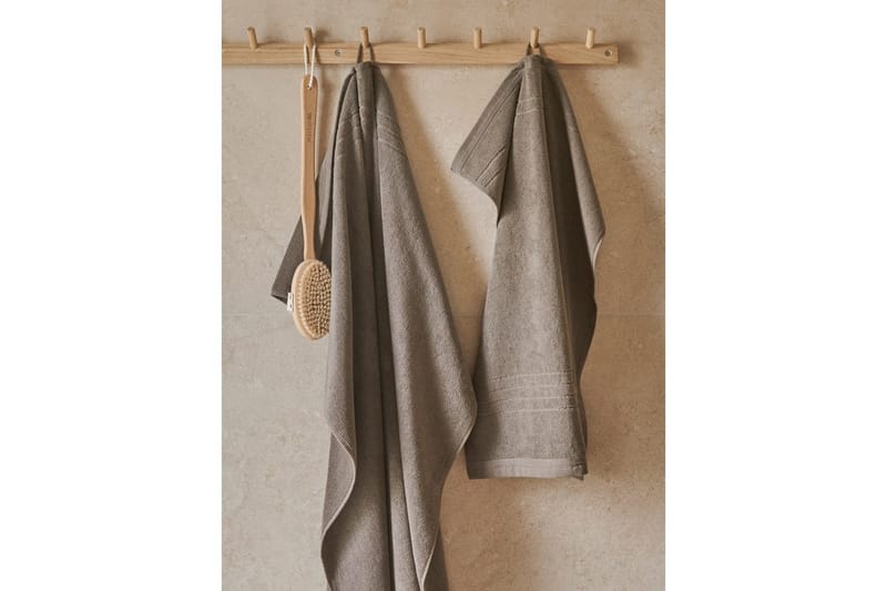 Frotté Helle 90 x 150 cm Brun - Brun - Textil & mattor - Badrumstextilier - Badlakan & badhandduk