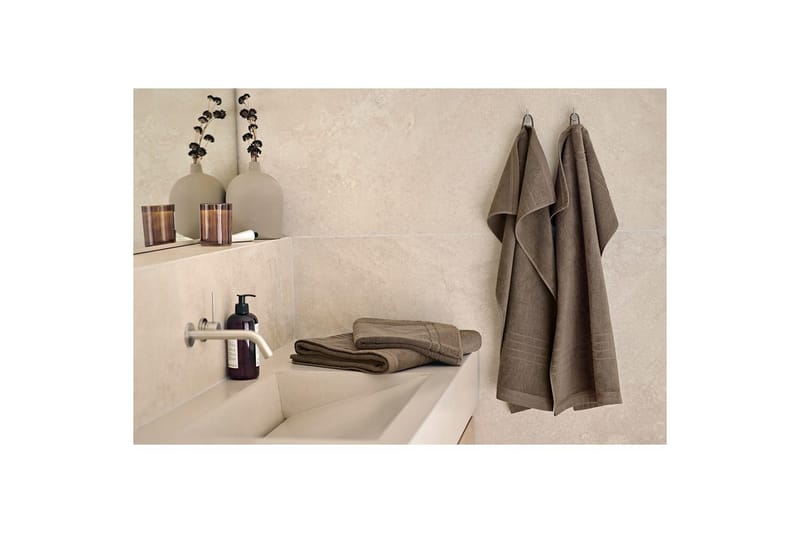 Frotté Helle 90 x 150 cm Brun - Brun - Textil & mattor - Badrumstextilier - Badlakan & badhandduk