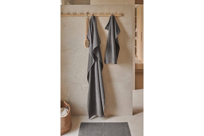 Frotté Helle 90 x 150 cm Grå - Grå - Textil & mattor - Badrumstextilier - Badlakan & badhandduk