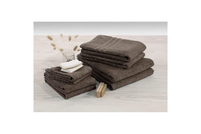 Gästhandduk Basic Frotté - Brun - Textil & mattor - Badrumstextilier - Handduk