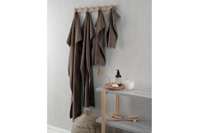 Gästhandduk Basic Frotté - Brun - Textil & mattor - Badrumstextilier - Handduk