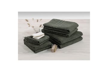 Gästhandduk Basic Frotté - Mörkgrön - Textil & mattor - Badrumstextilier - Handduk
