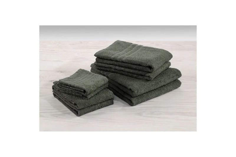 Gästhandduk Basic Frotté - Mörkgrön - Textil & mattor - Badrumstextilier - Handduk