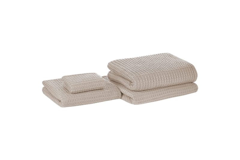 Handduk Areora set om 4 Beige - Beige - Textil & mattor - Badrumstextilier - Badlakan & badhandduk