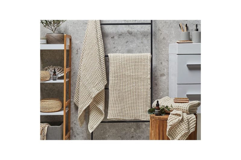 Handduk Areora set om 4 Beige - Beige - Textil & mattor - Badrumstextilier - Badlakan & badhandduk