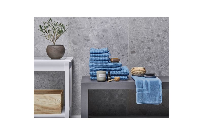 Handduk Areora set om 9 Blå - Blå - Textil & mattor - Badrumstextilier - Handduk