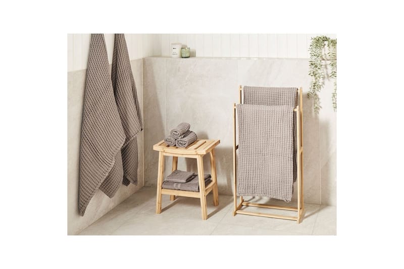 Handduk Areora set om 9 Taupe - Taupe - Textil & mattor - Badrumstextilier - Handduk