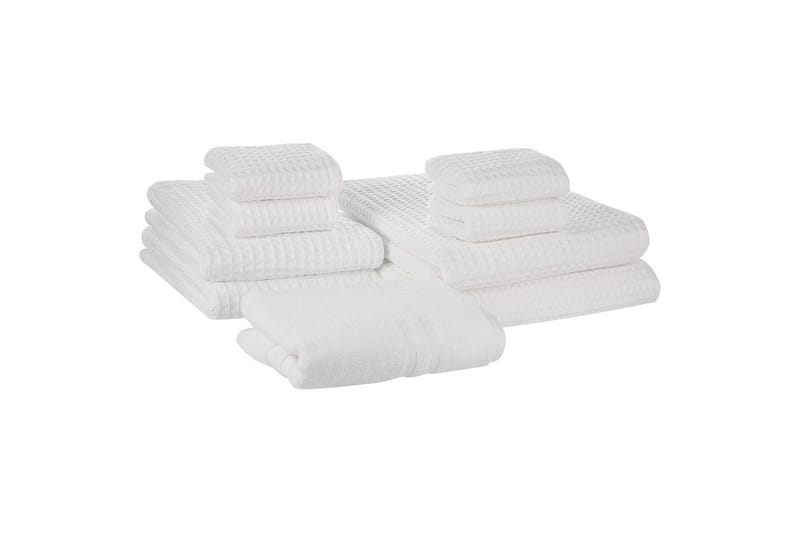 Handduk Areora set om 9 Vit - Vit - Textil & mattor - Badrumstextilier - Handduk