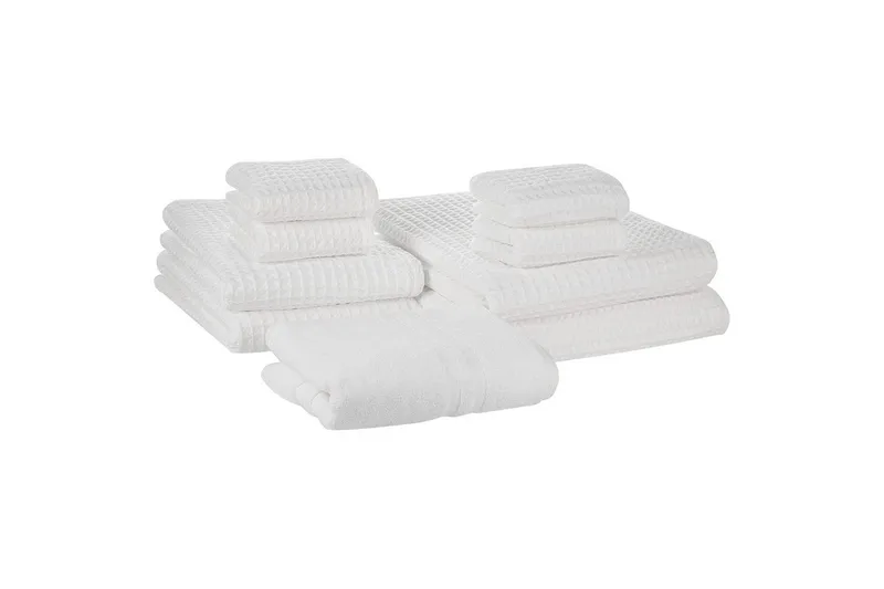 Handduk Areora set om 9 Vit, Vit