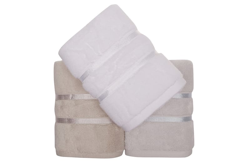 Ashburton Handduk 3-pack - Vit/Ljusblå/Ljusbrun - Textil & mattor - Badrumstextilier - Handduk