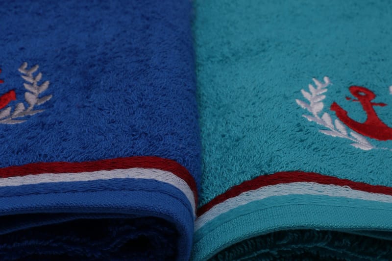 Ashburton Handduk 4-pack - Röd/Grå/Turkos/Blå - Textil & mattor - Badrumstextilier - Handduk