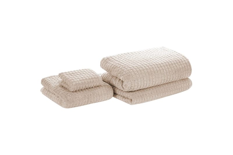 Handduk Atai set om 4 Beige - Beige - Textil & mattor - Badrumstextilier - Handduk