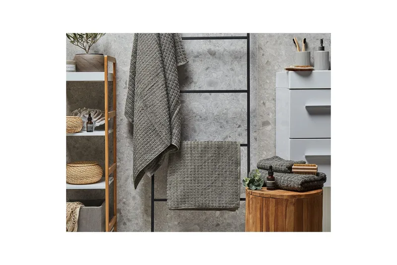 Handduk Atai set om 4 Grå - Grå - Textil & mattor - Badrumstextilier - Handduk