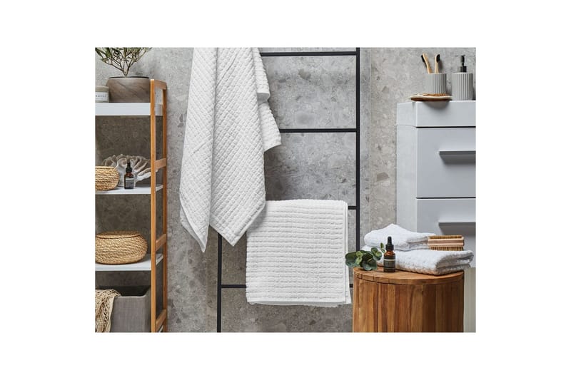 Handduk Atai set om 4 Vit - Vit - Textil & mattor - Badrumstextilier - Handduk