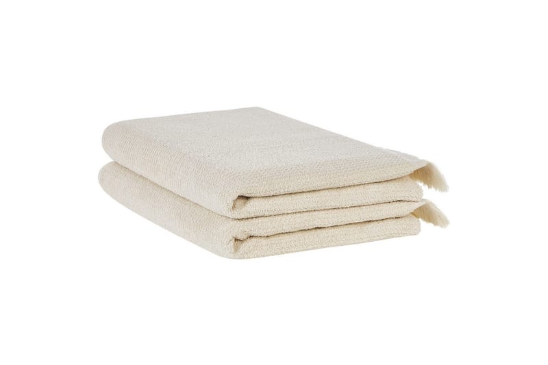 Handduk Atiu set om 2 Beige - Beige - Textil & mattor - Badrumstextilier - Badlakan & badhandduk