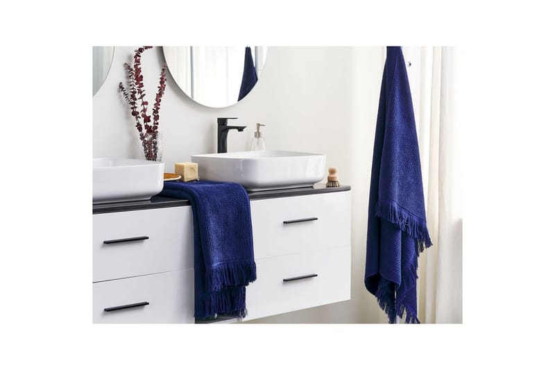 Handduk Atiu set om 2 Blå - Blå - Textil & mattor - Badrumstextilier - Badlakan & badhandduk