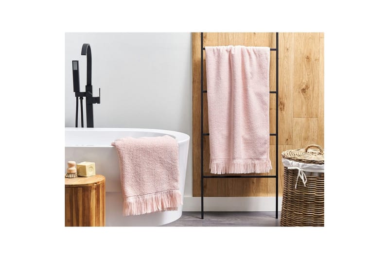 Handduk Atiu set om 2 Rosa - Rosa - Textil & mattor - Badrumstextilier - Badlakan & badhandduk