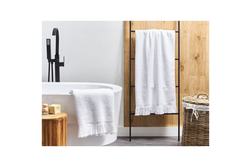 Handduk Atiu set om 2 Vit - Vit - Textil & mattor - Badrumstextilier - Badlakan & badhandduk