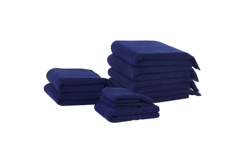Handduk Atiu set om 9 Blå - Blå - Textil & mattor - Badrumstextilier - Handduk