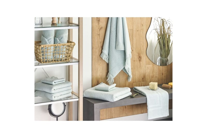 Handduk Atiu set om 9 Grön - Grön - Textil & mattor - Badrumstextilier - Handduk