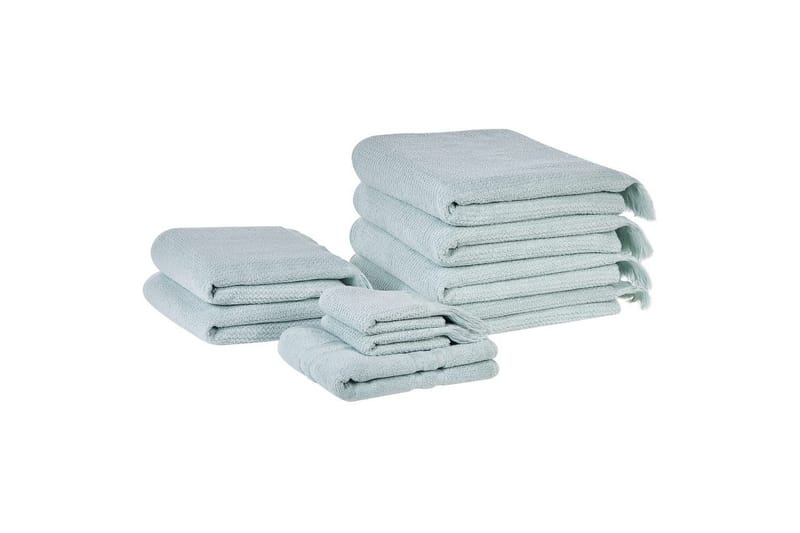 Handduk Atiu set om 9 Grön - Grön - Textil & mattor - Badrumstextilier - Handduk