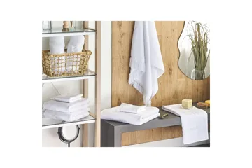 Handduk Atiu set om 9 Vit - Vit - Textil & mattor - Badrumstextilier - Handduk