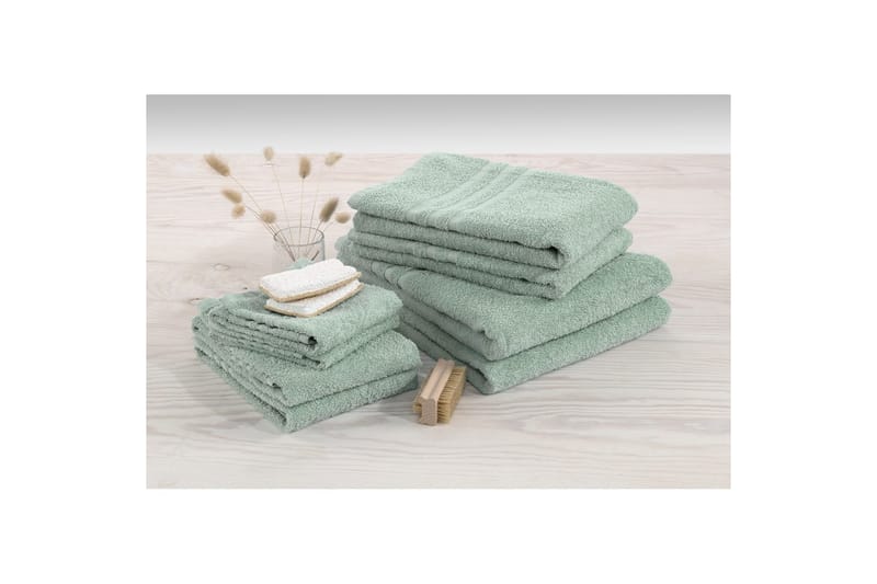 Handduk Basic Frotté - Grön - Textil & mattor - Badrumstextilier - Handduk