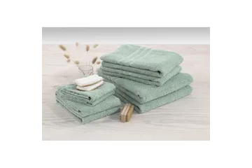 Handduk Basic Frotté - Grön - Textil & mattor - Badrumstextilier - Handduk