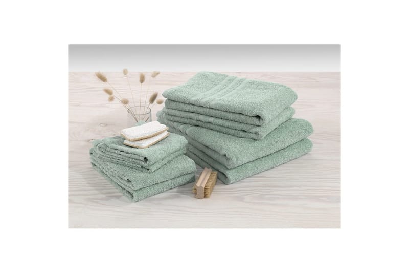 Handduk Basic Frotté - Grön - Textil & mattor - Badrumstextilier - Handduk