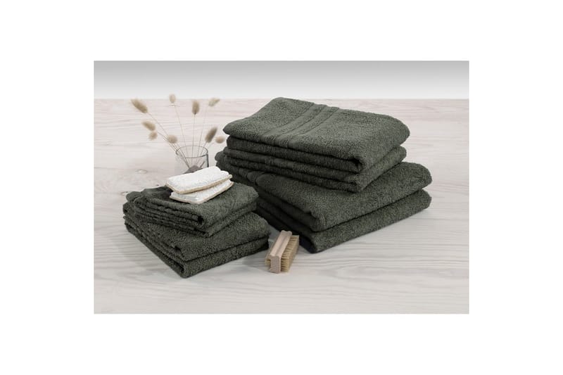 Handduk Basic Frotté - Mörkgrön - Textil & mattor - Badrumstextilier - Handduk
