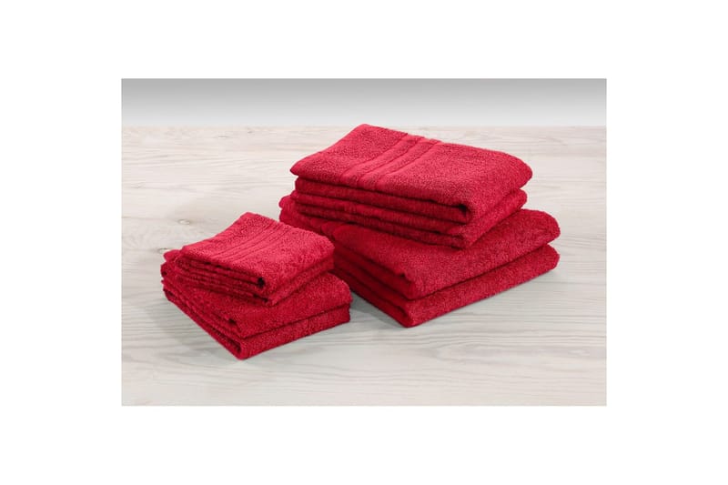 Handduk Basic Frotté - Röd - Textil & mattor - Badrumstextilier - Handduk