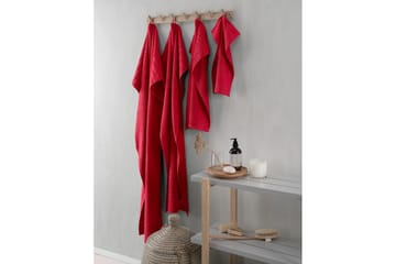 Handduk Basic Frotté - Röd - Textil & mattor - Badrumstextilier - Handduk