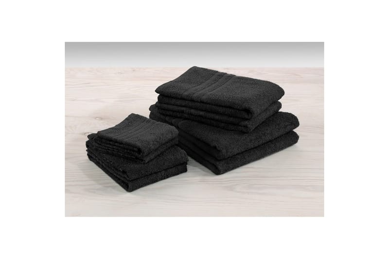 Handduk Basic Frotté - Svart - Textil & mattor - Badrumstextilier - Handduk
